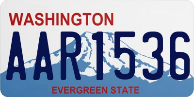 WA license plate AAR1536