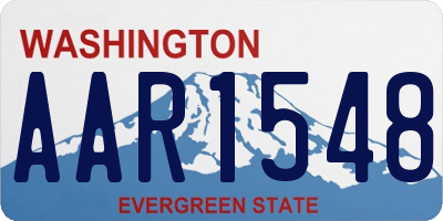WA license plate AAR1548