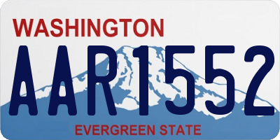 WA license plate AAR1552