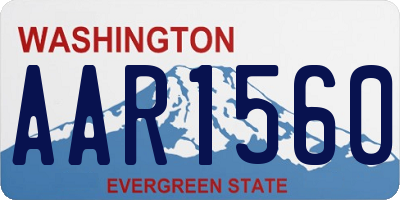 WA license plate AAR1560