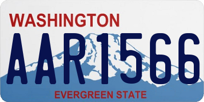 WA license plate AAR1566