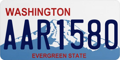 WA license plate AAR1580