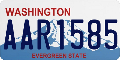 WA license plate AAR1585