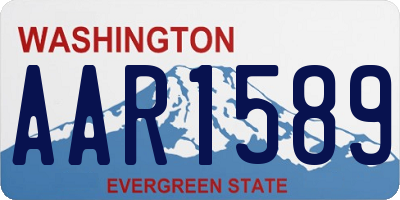 WA license plate AAR1589