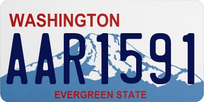 WA license plate AAR1591