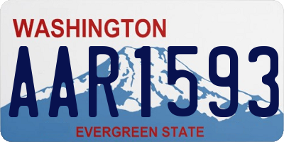 WA license plate AAR1593