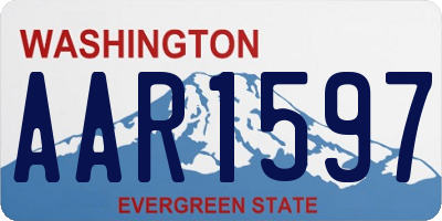 WA license plate AAR1597