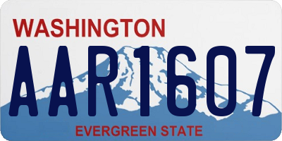 WA license plate AAR1607