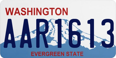 WA license plate AAR1613