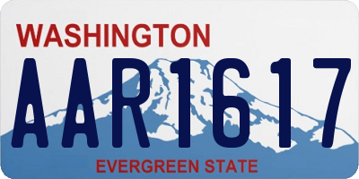 WA license plate AAR1617