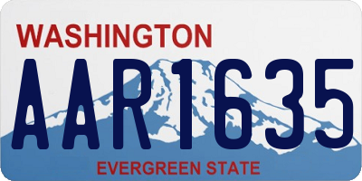 WA license plate AAR1635