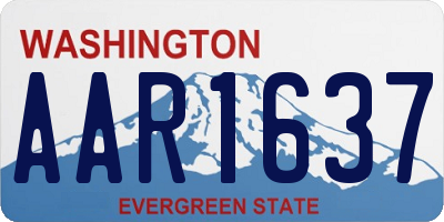 WA license plate AAR1637