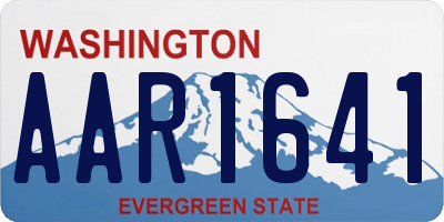 WA license plate AAR1641