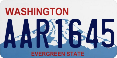 WA license plate AAR1645