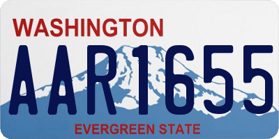 WA license plate AAR1655