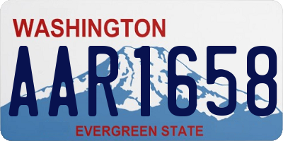 WA license plate AAR1658