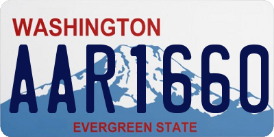 WA license plate AAR1660