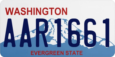 WA license plate AAR1661