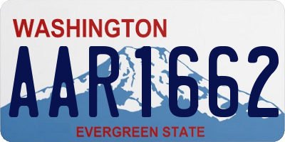WA license plate AAR1662