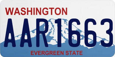 WA license plate AAR1663