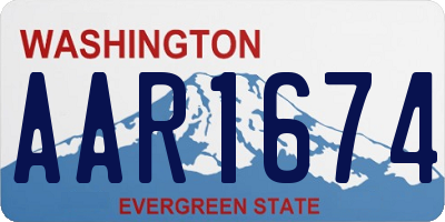 WA license plate AAR1674