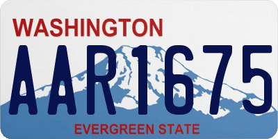 WA license plate AAR1675