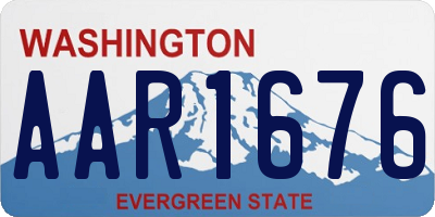 WA license plate AAR1676
