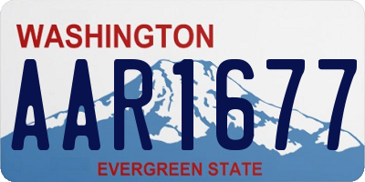 WA license plate AAR1677