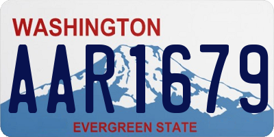 WA license plate AAR1679