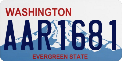 WA license plate AAR1681