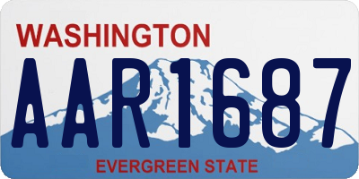 WA license plate AAR1687