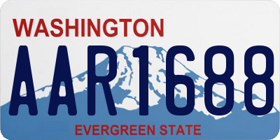 WA license plate AAR1688