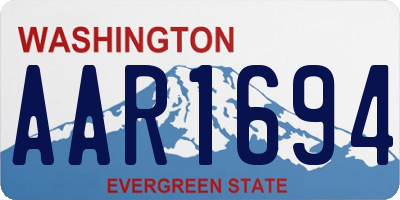 WA license plate AAR1694
