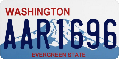 WA license plate AAR1696