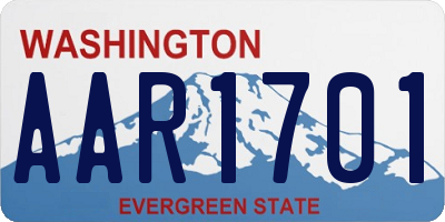 WA license plate AAR1701