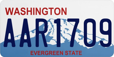 WA license plate AAR1709