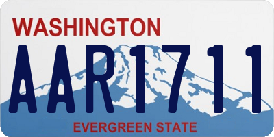 WA license plate AAR1711