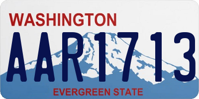 WA license plate AAR1713