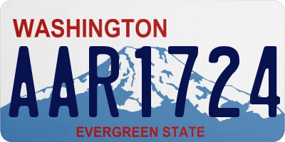 WA license plate AAR1724