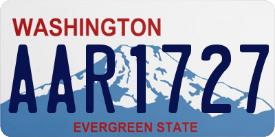 WA license plate AAR1727