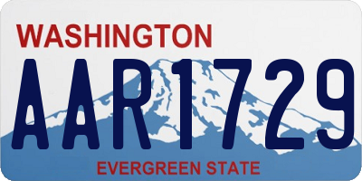 WA license plate AAR1729