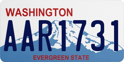 WA license plate AAR1731