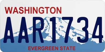 WA license plate AAR1734