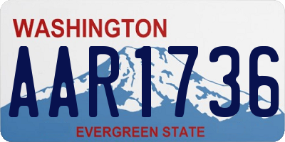 WA license plate AAR1736