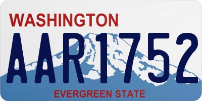 WA license plate AAR1752