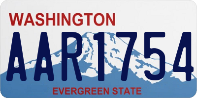 WA license plate AAR1754