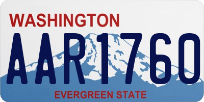 WA license plate AAR1760