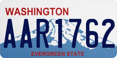 WA license plate AAR1762
