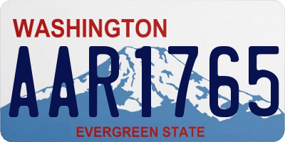 WA license plate AAR1765