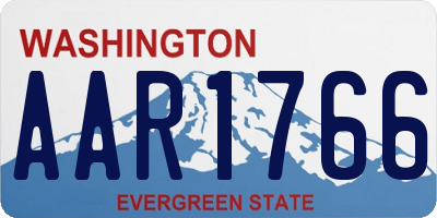 WA license plate AAR1766